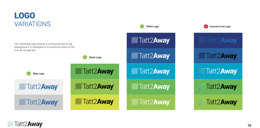 Tatt2Away Logo Variations